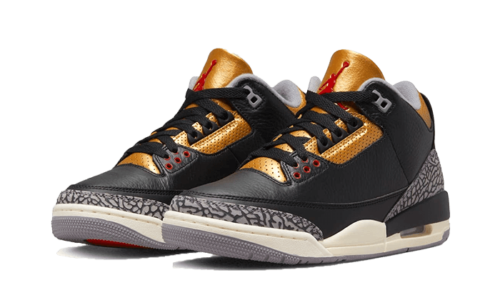 Nike Air Jordan 3 Retro Black Cement Gold