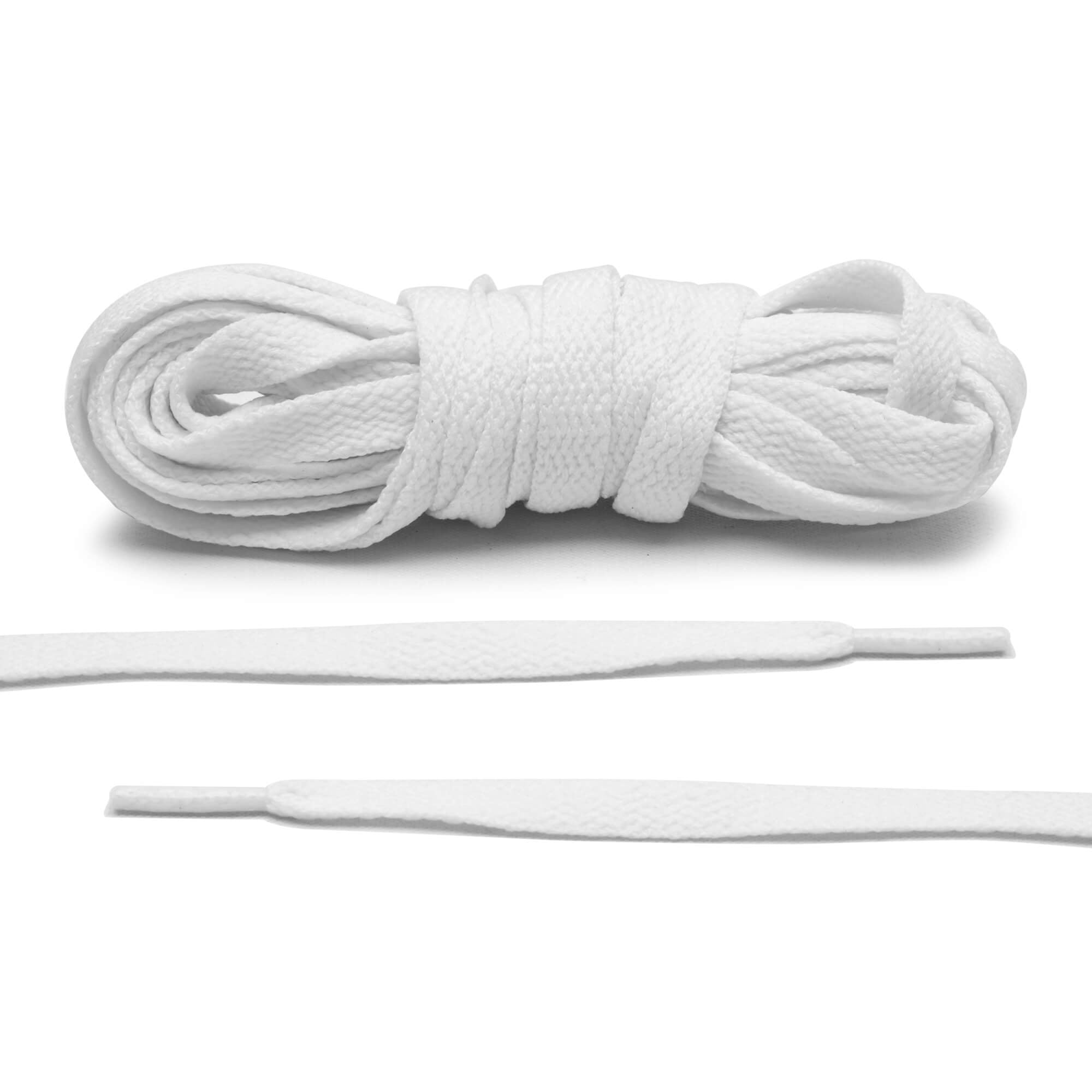 White flat laces