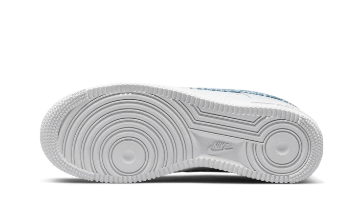 Nike Air Force 1 Low 07 Essential White Worn Blue Paisley