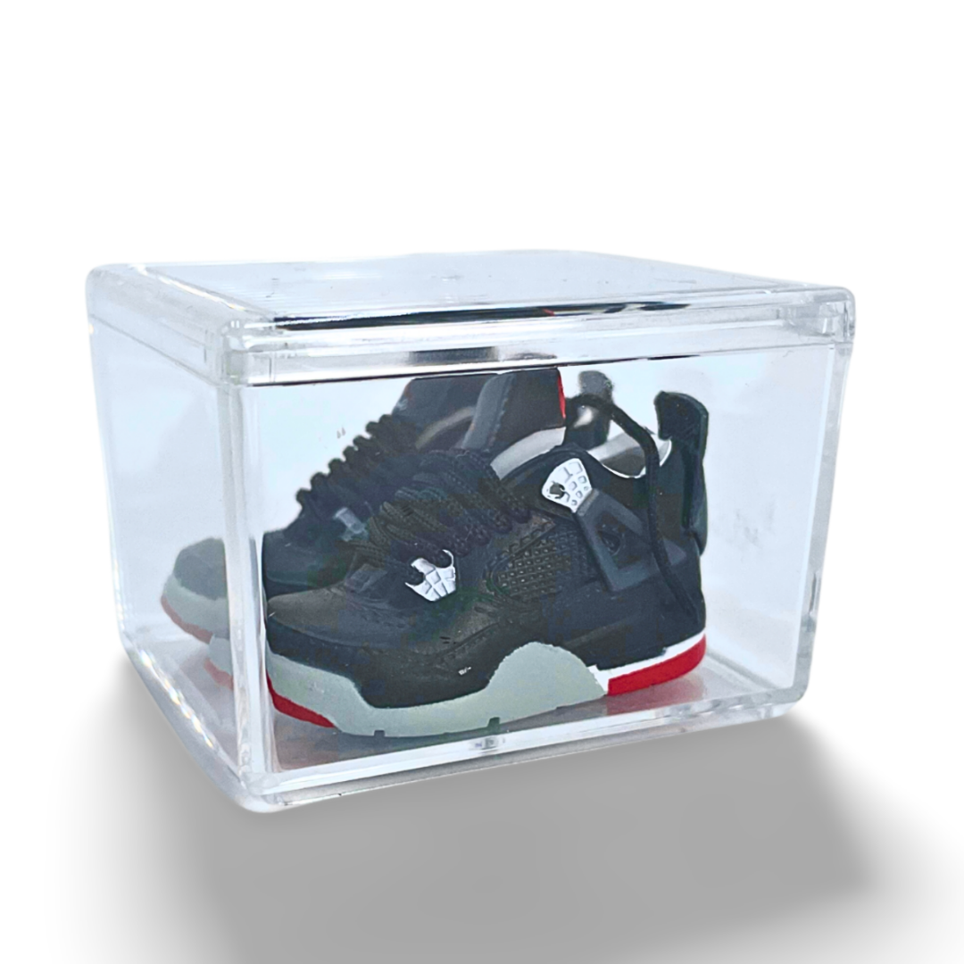 Miniature Sneakers - Nike Jordan 4 Bred Black