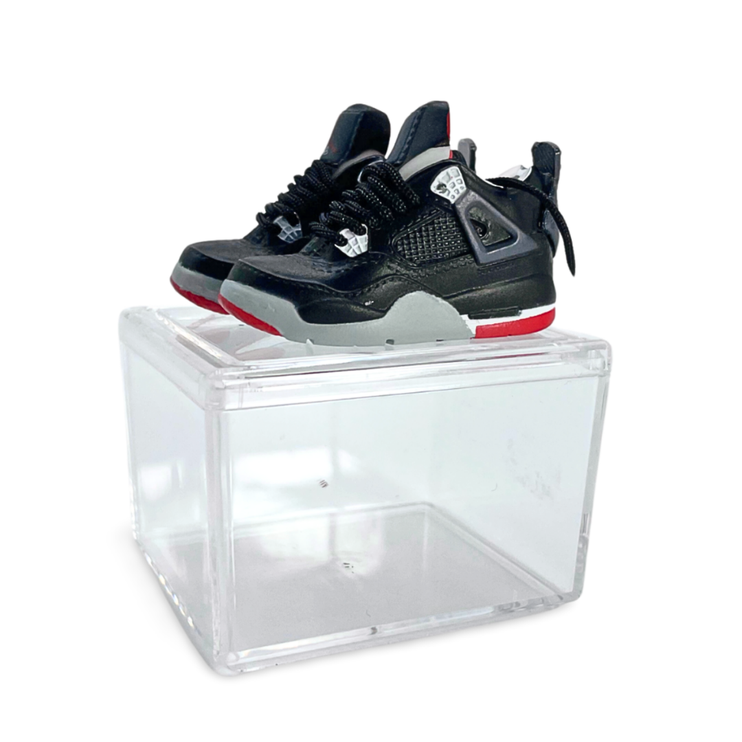 Miniature Sneakers - Nike Jordan 4 Bred Black