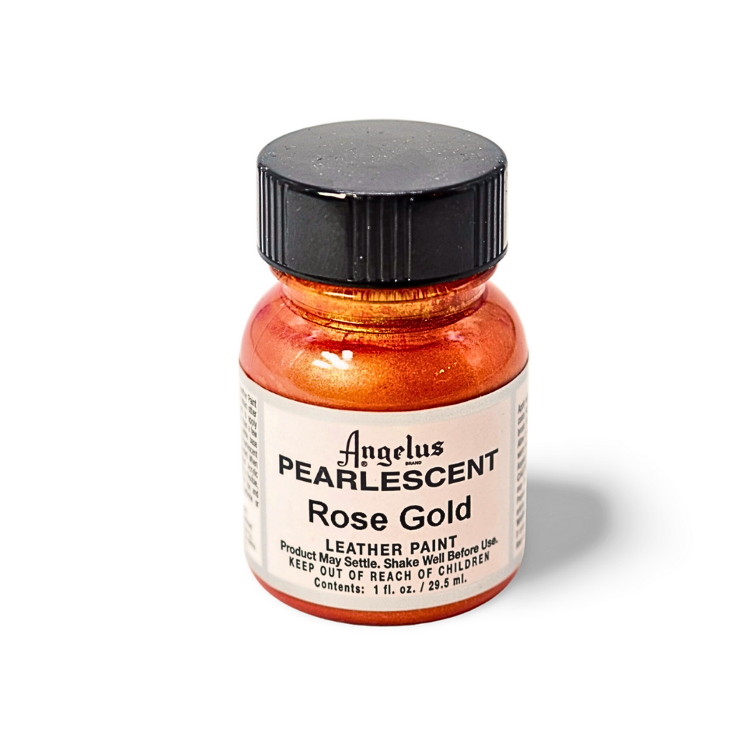 Rose gold leather paint shop