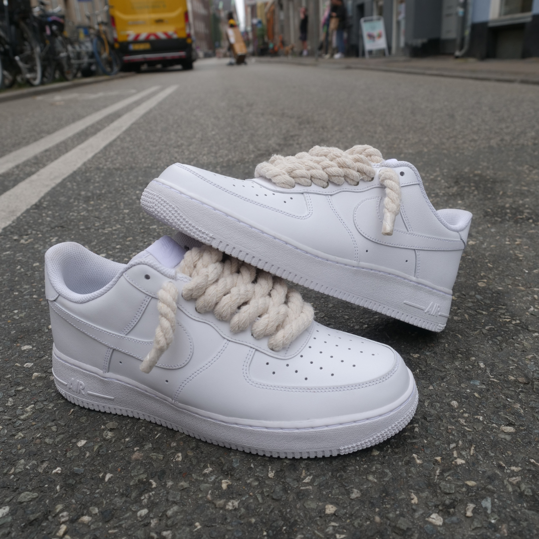 White sales rope shoelaces