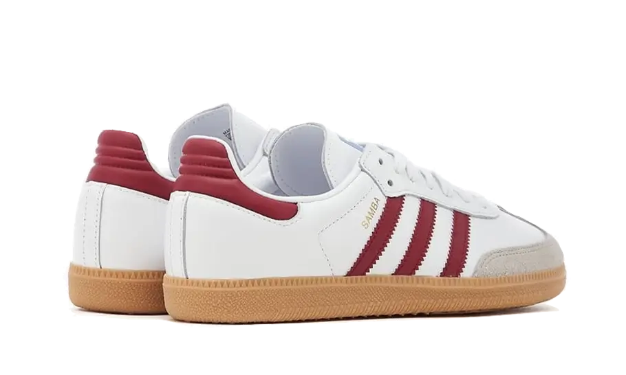 Adidas Samba AND White Burgundy Gum