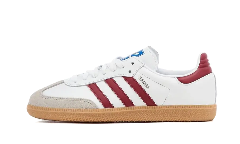 Adidas Samba AND White Burgundy Gum